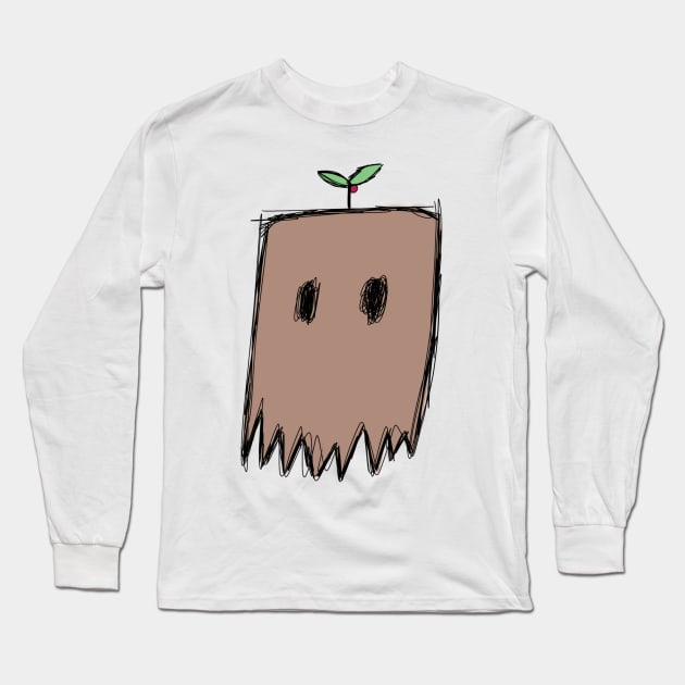 Paper bag ghost Long Sleeve T-Shirt by RavenRarities